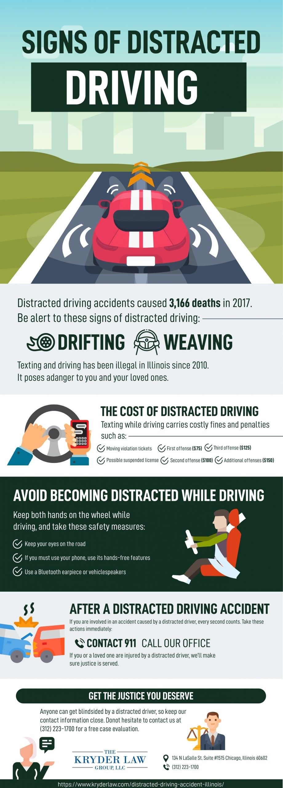 Avoid a Distracted Driving Accident in Illinois
