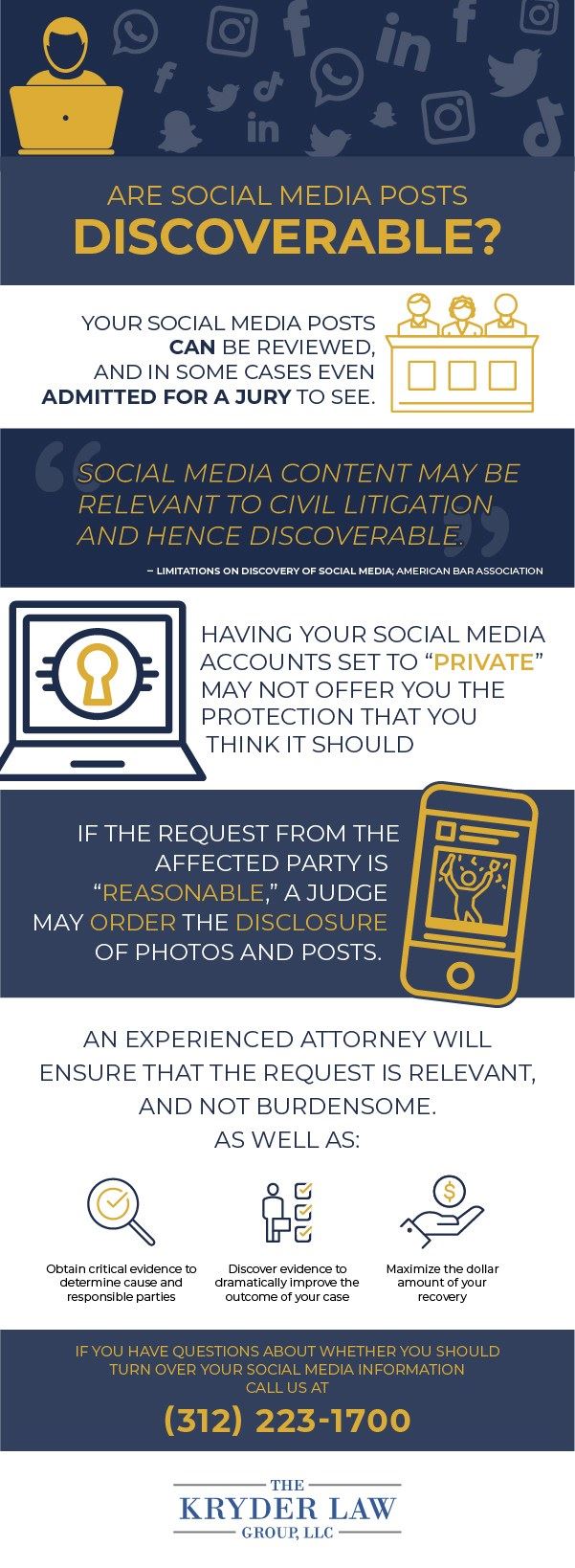 Social Media Posts in Court Infographic Social Media Posts in Court Infographic
