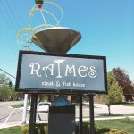 Lisle Raimes Steak and Fish House Sign with Martini Glass