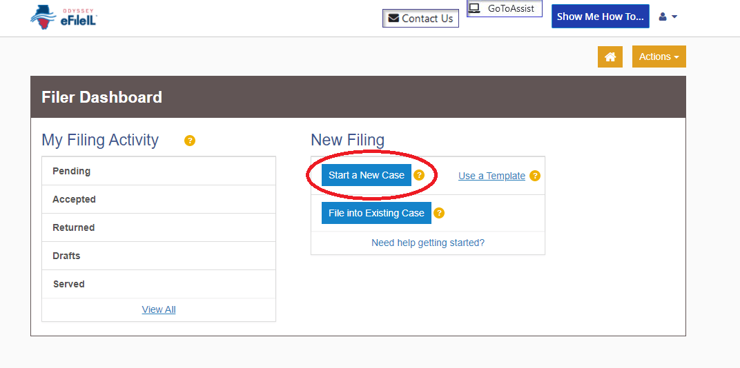 Illinois Demanda Paso 1 e-filing