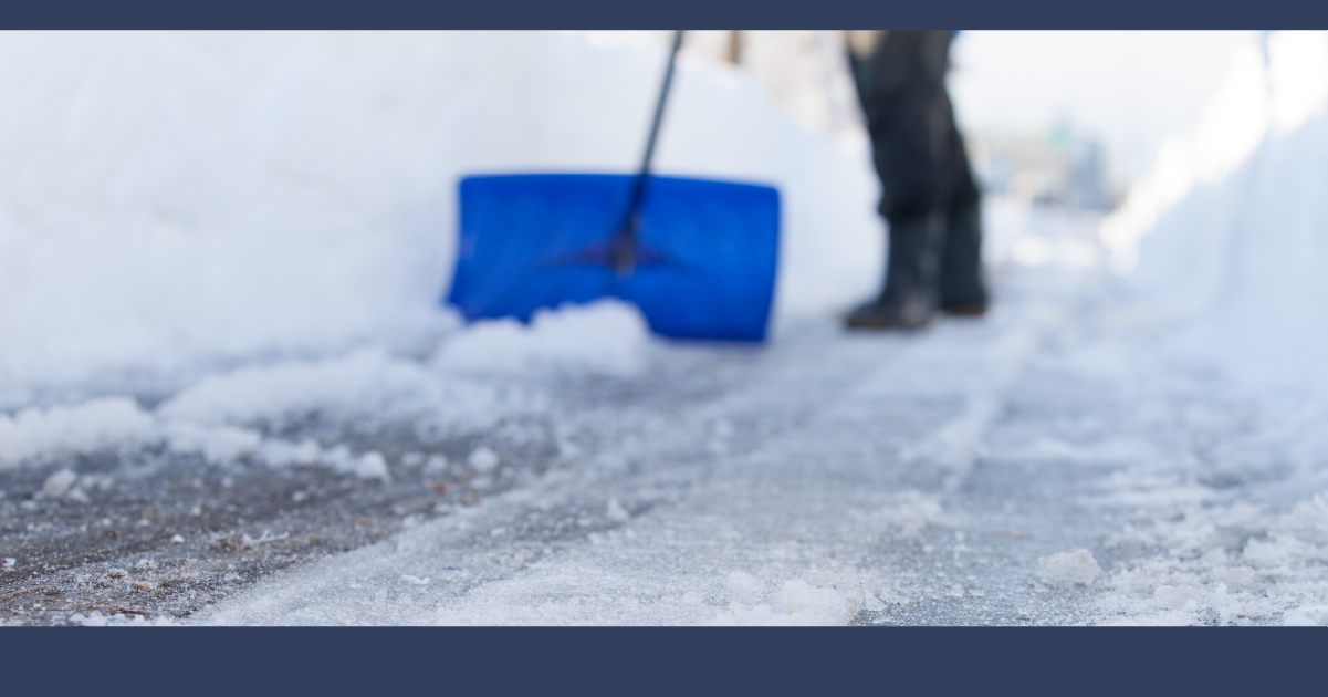 Shoveling an Icy Sidewalk