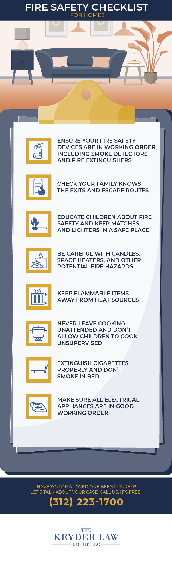 Fire Safety Checklist for Chicago Homes Infographic