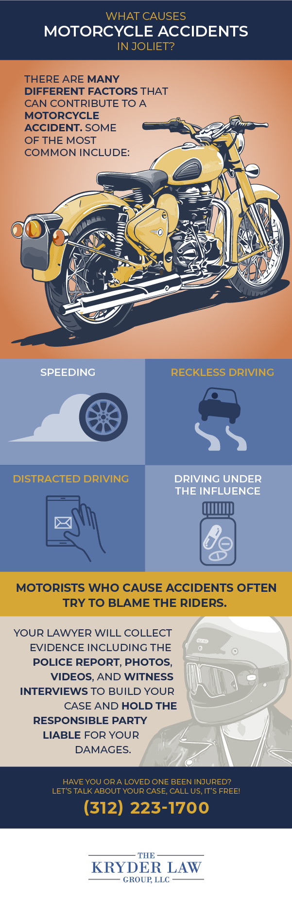 Joliet Motorcycle Accident Causes Infographic