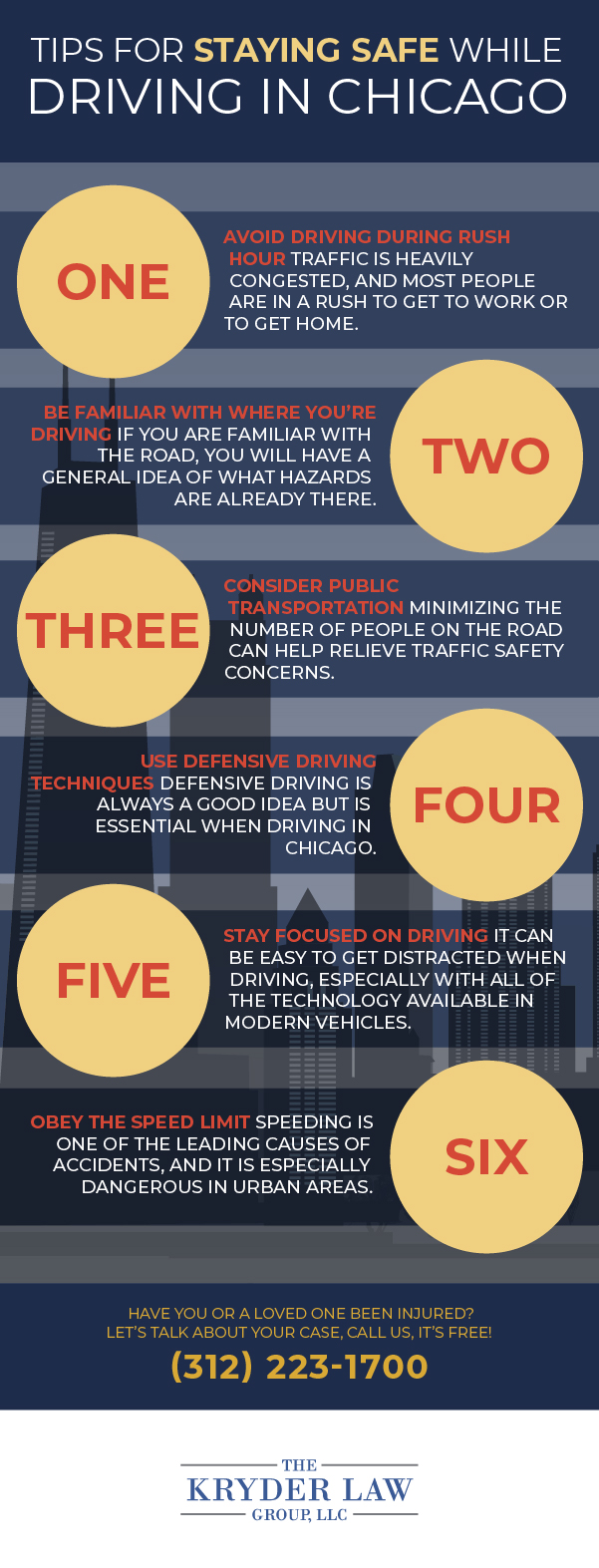 Tips for Staying Safe while Driving in Chicago Infographic
