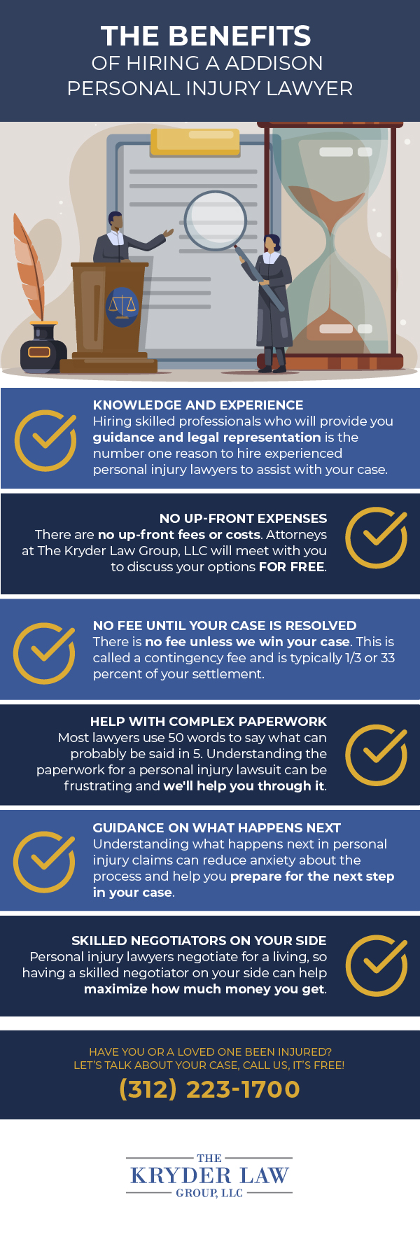 The Benefits of Hiring a Addison Personal Injury Lawyer Infographic