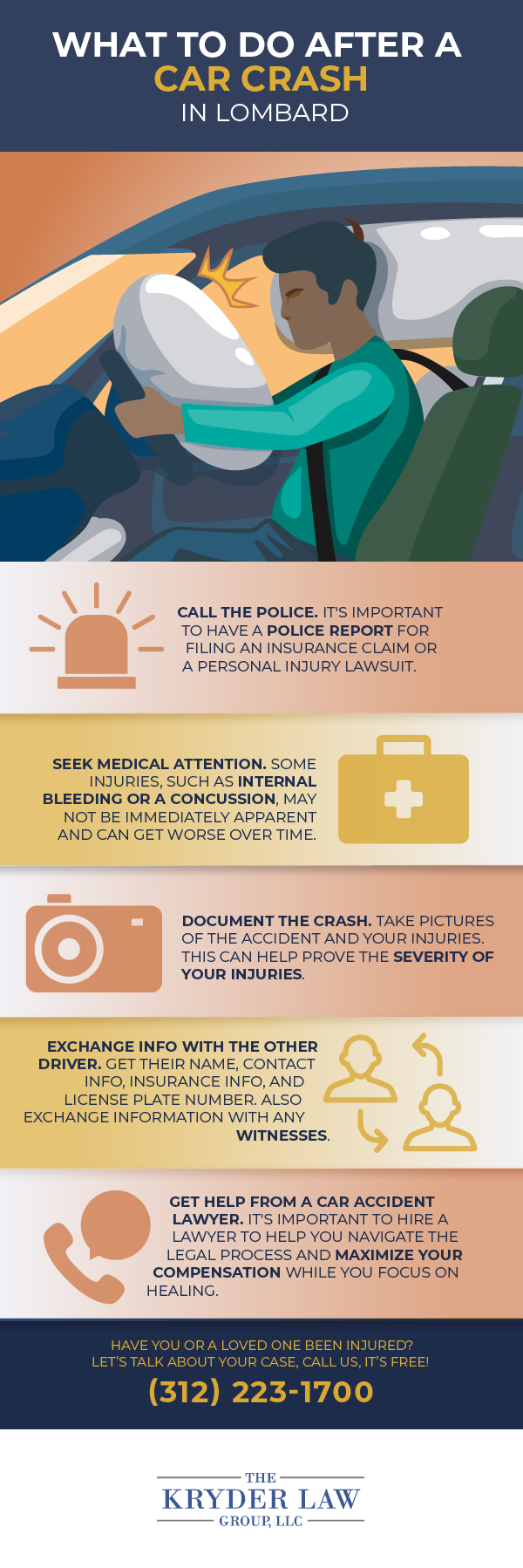 The Benefits of Hiring a Lombard Car Accident Lawyer Infographic