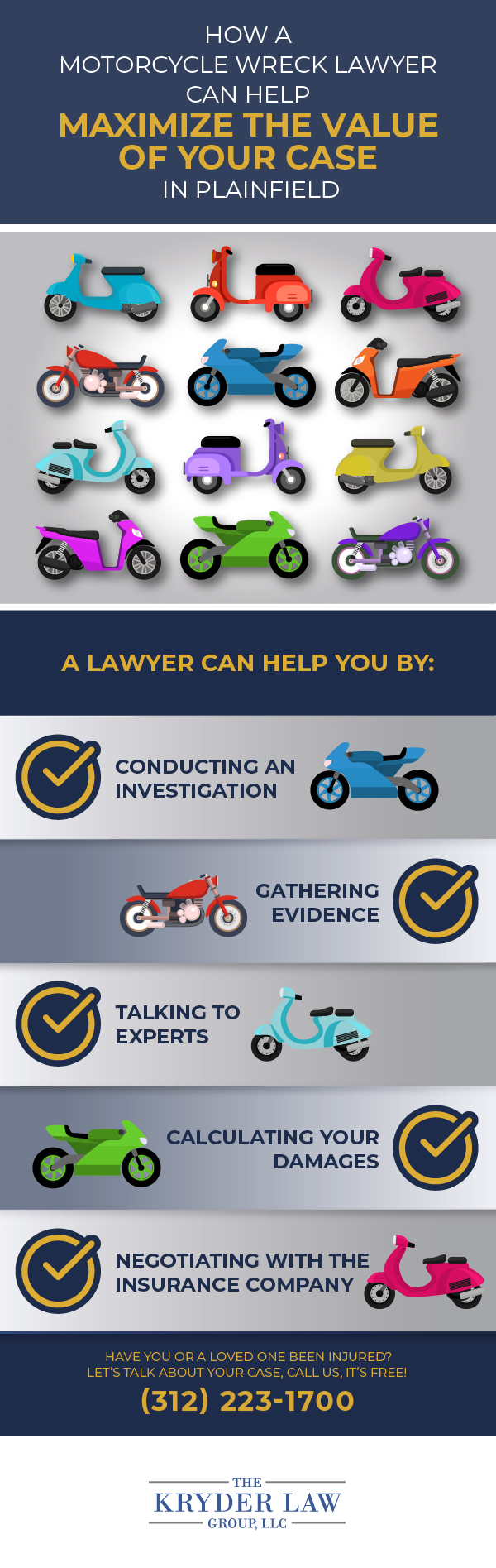 The Benefits of Hiring a Plainfield Motorcycle Accident Lawyer Infographic
