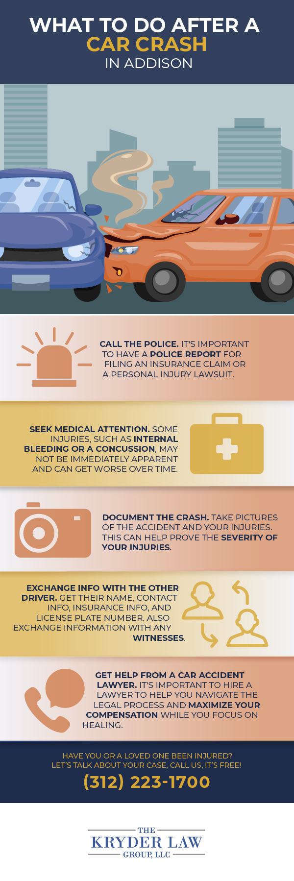 The Benefits of Hiring a Addison Car Accident Lawyer Infographic