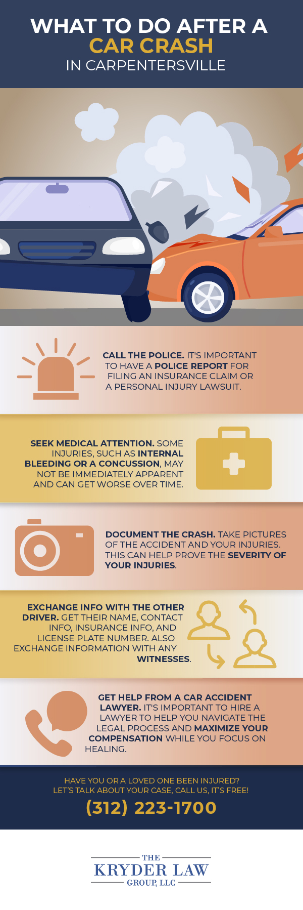 The Benefits of Hiring a Carpentersville Car Accident Lawyer Infographic