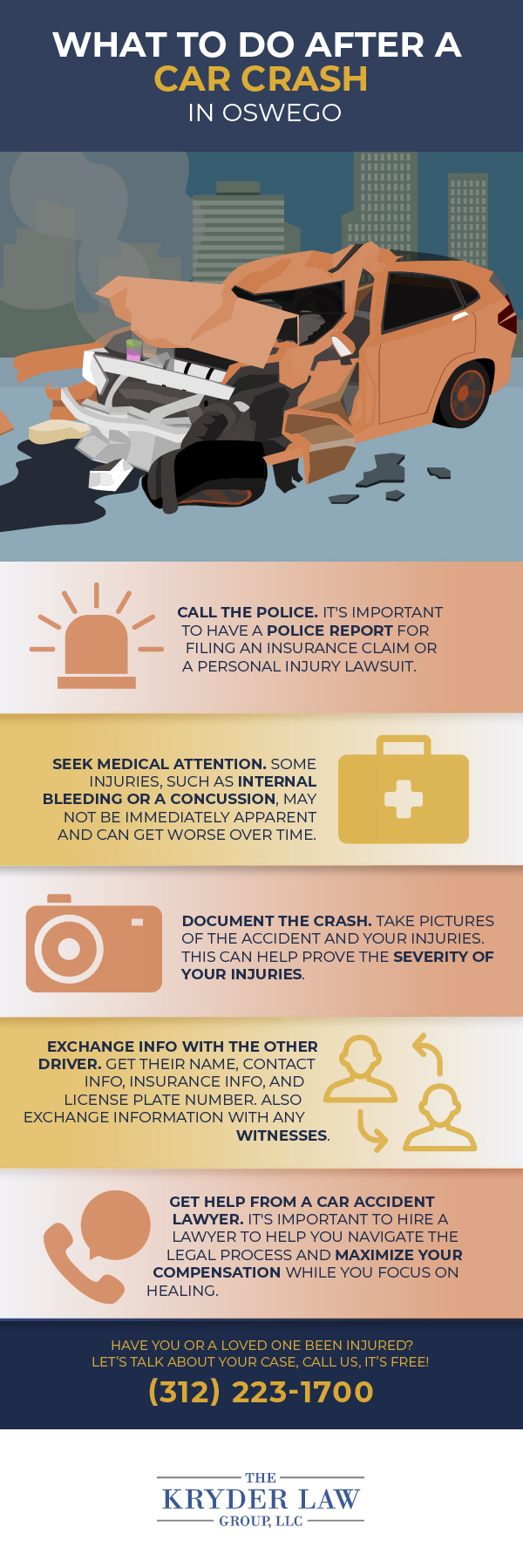 The Benefits of Hiring a Oswego Car Accident Lawyer Infographic