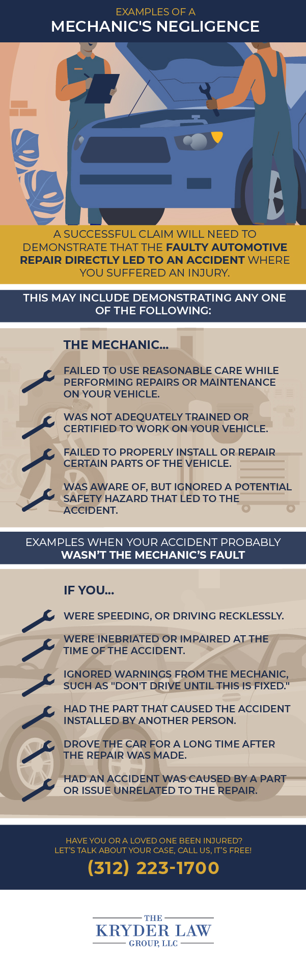 Examples of a Mechanic's Negligence