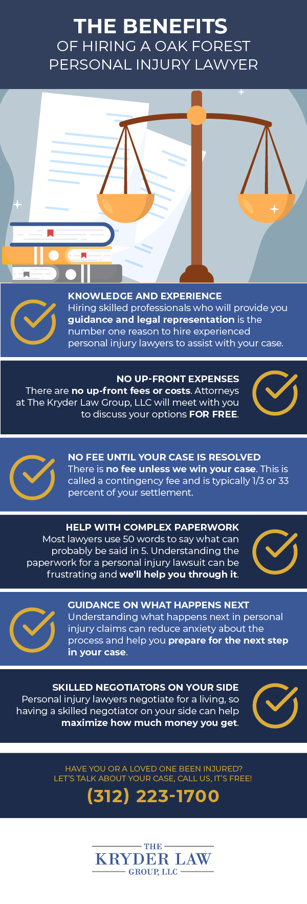 The Benefits of Hiring a Oak Forest Personal Injury Lawyer Infographic