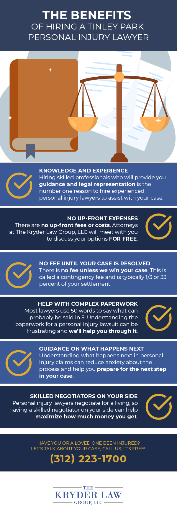The Benefits of Hiring a Tinley Park Personal Injury Lawyer Infographic