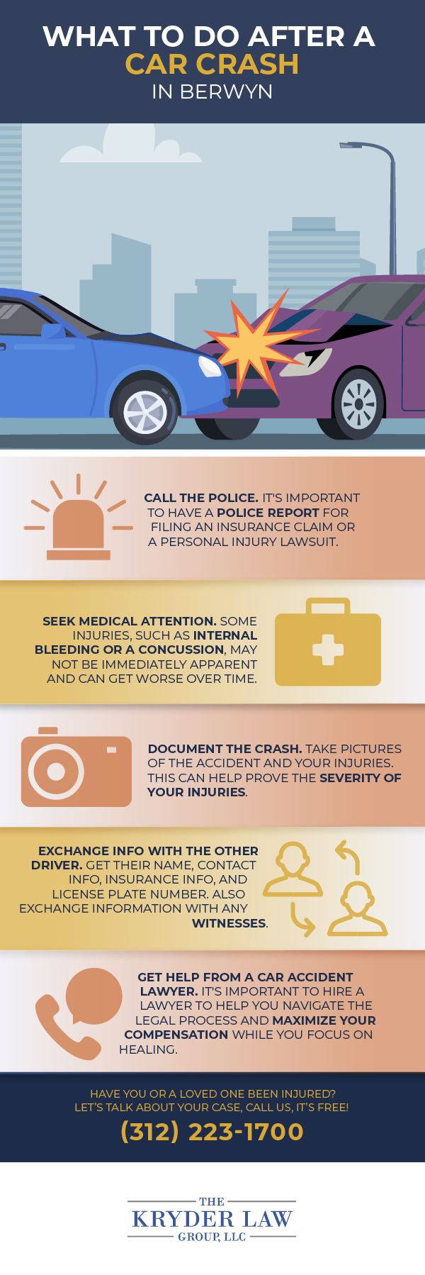 The Benefits of Hiring a Berwyn Car Accident Lawyer Infographic