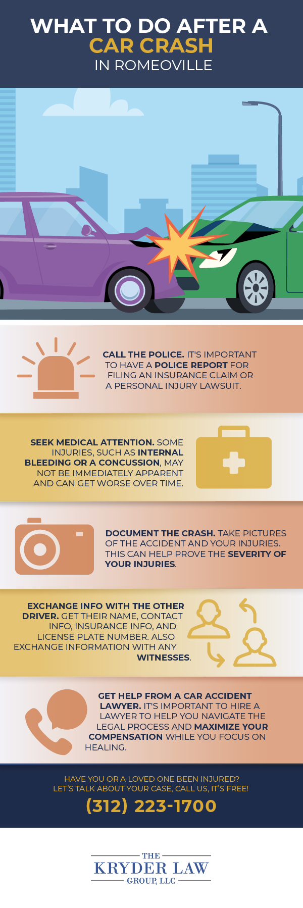 The Benefits of Hiring a Romeoville Car Accident Lawyer Infographic