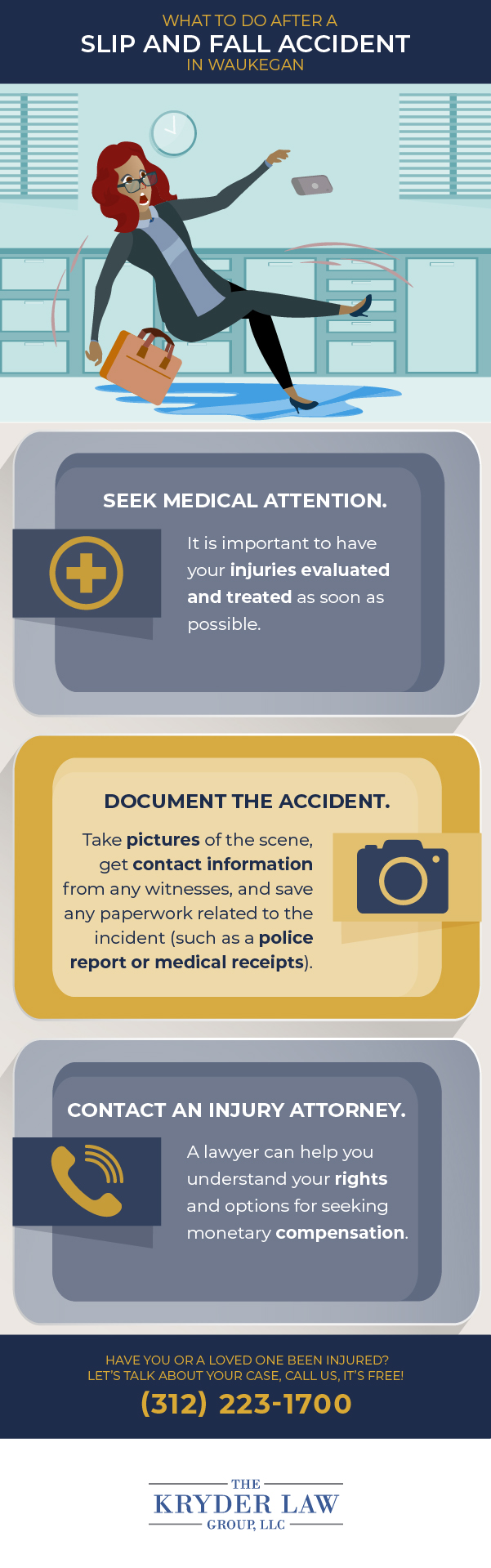 What To Do After a Slip and Fall Accident in Waukegan