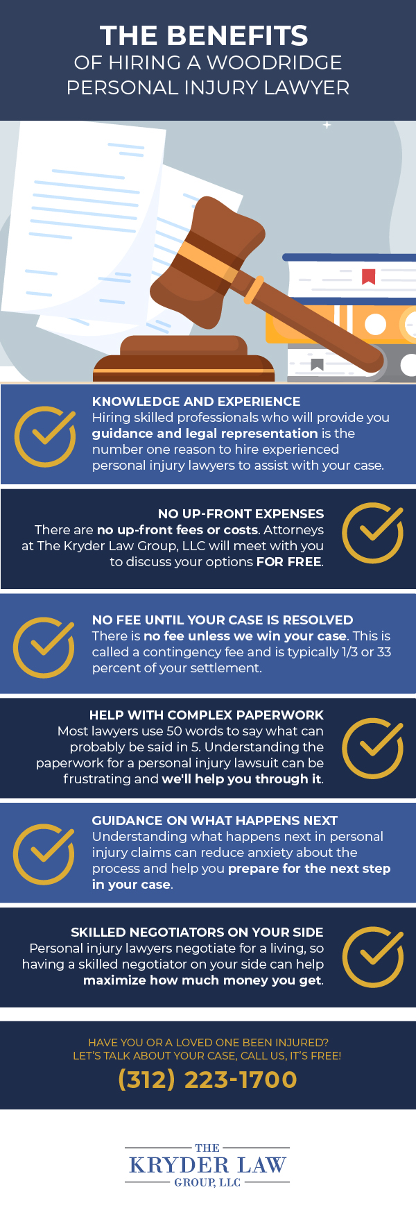 The Benefits of Hiring a Woodridge Personal Injury Lawyer Infographic