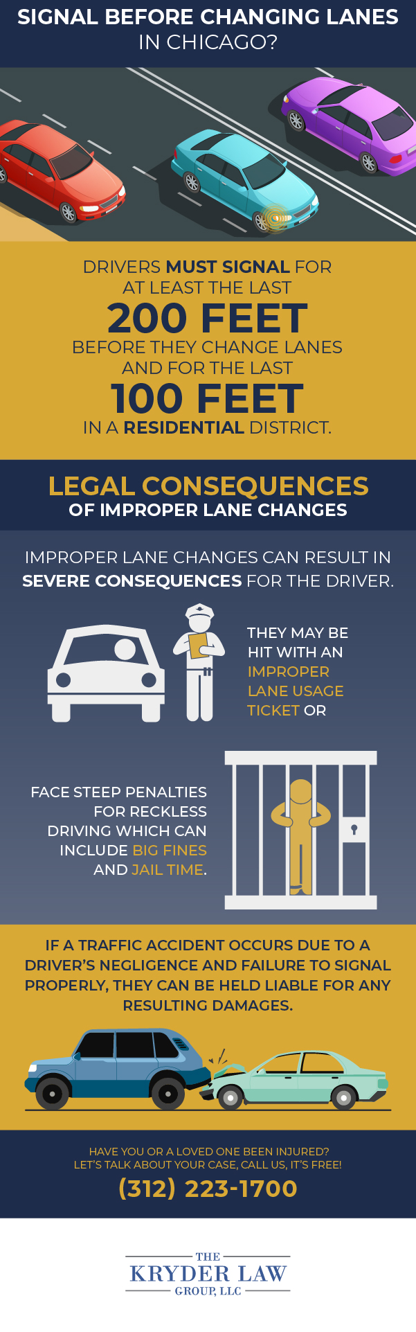 Chicago Unsafe Lane Change Accident Lawyers, Car Accident Lawyer, The  Kryder Law Group, LLC