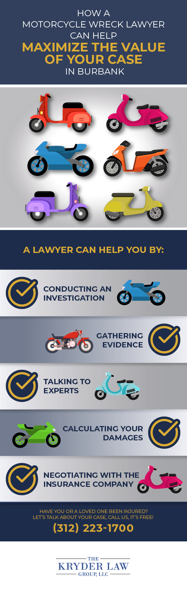 The Benefits of Hiring a Burbank Motorcycle Accident Lawyer Infographic