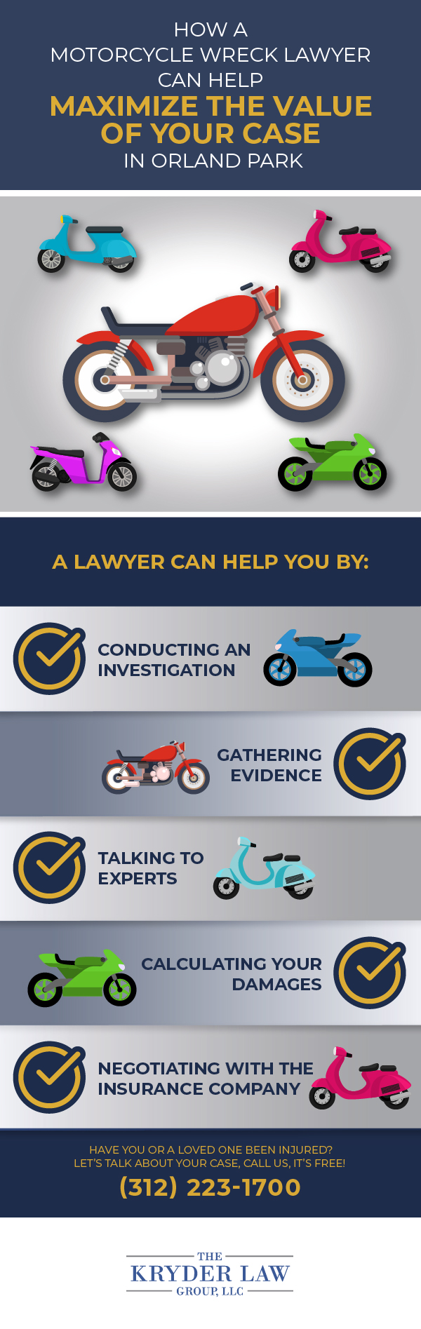 The Benefits of Hiring an Orland Park Motorcycle Accident Lawyer Infographic