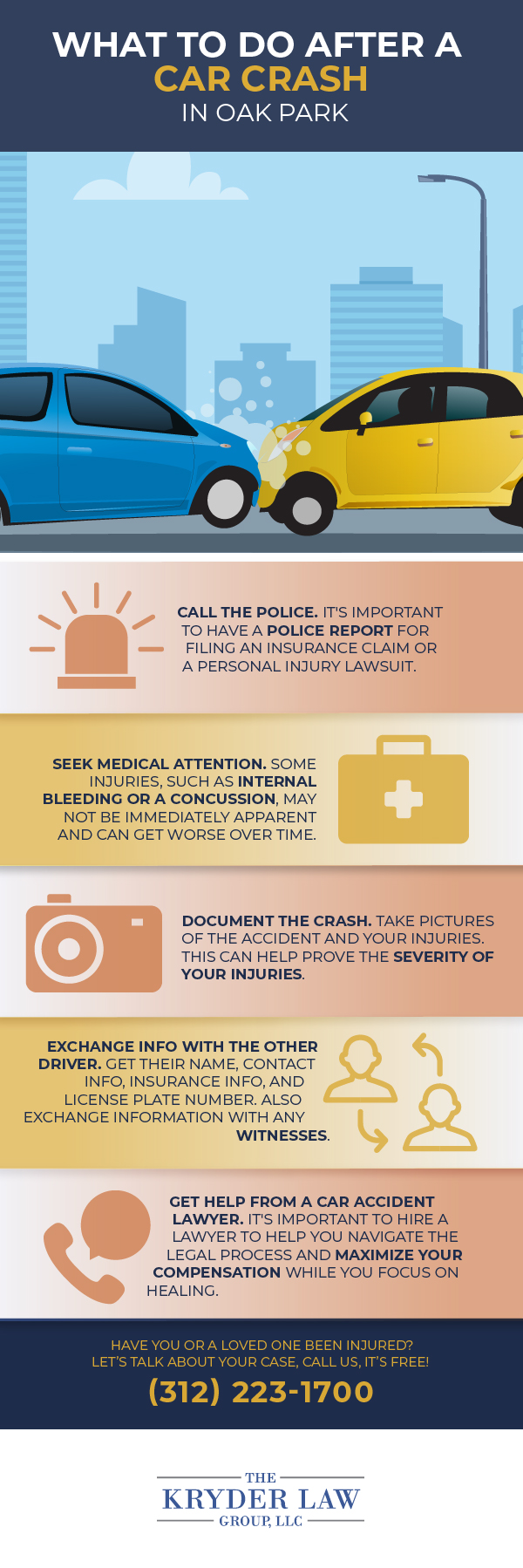 The Benefits of Hiring a Oak Park Car Accident Lawyer Infographic