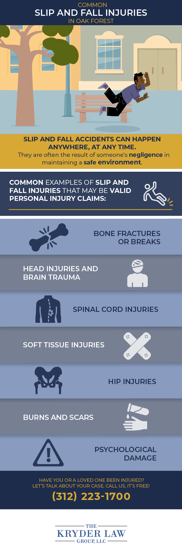 The Benefits of Hiring an Oak Forest Slip and Fall Injury Lawyer Infographic