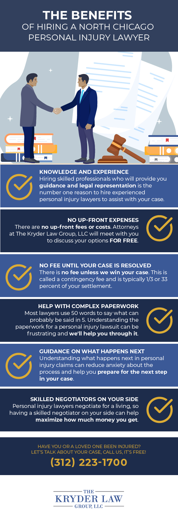 The Benefits of Hiring a North Chicago Personal Injury Lawyer Infographic
