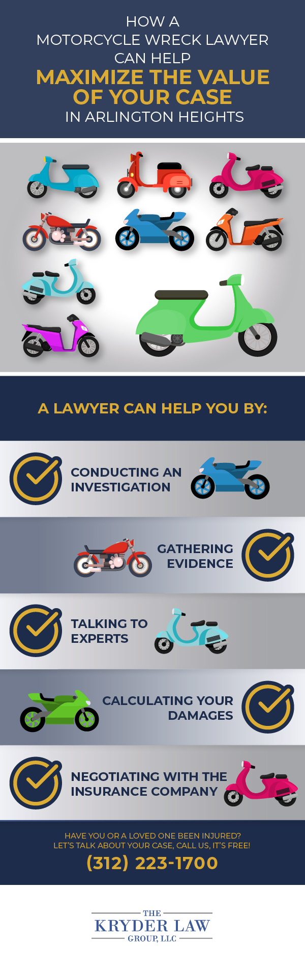 How a Motorcycle Wreck Lawyer Can Help Maximize the Value of Your Case in Arlington Heights Infographic
