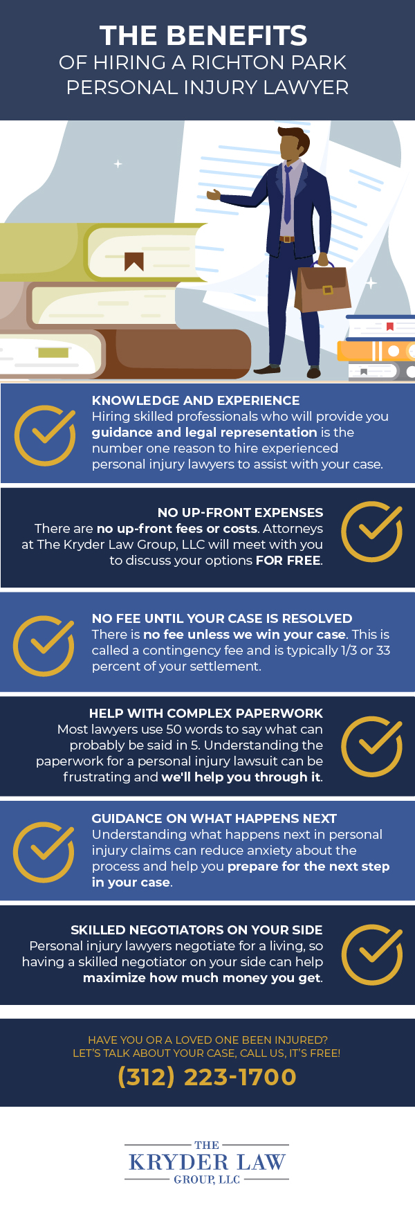 The Benefits of Hiring a Richton Park Personal Injury Lawyer Infographic
