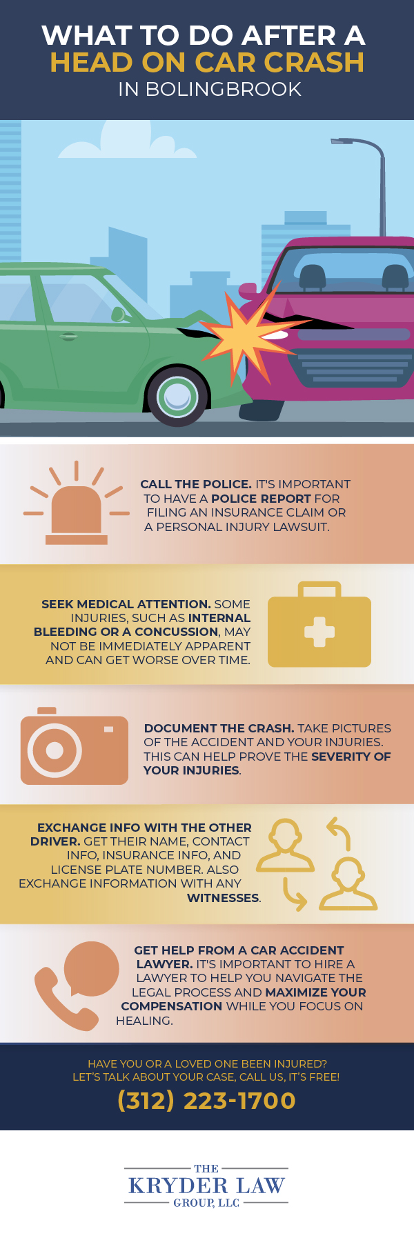 The Benefits of Hiring a Bolingbrook Head-on Collisions Lawyer Infographic