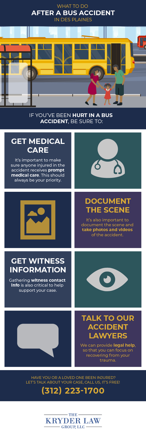 What to do after a Bus Accident in Des Plaines Infographic