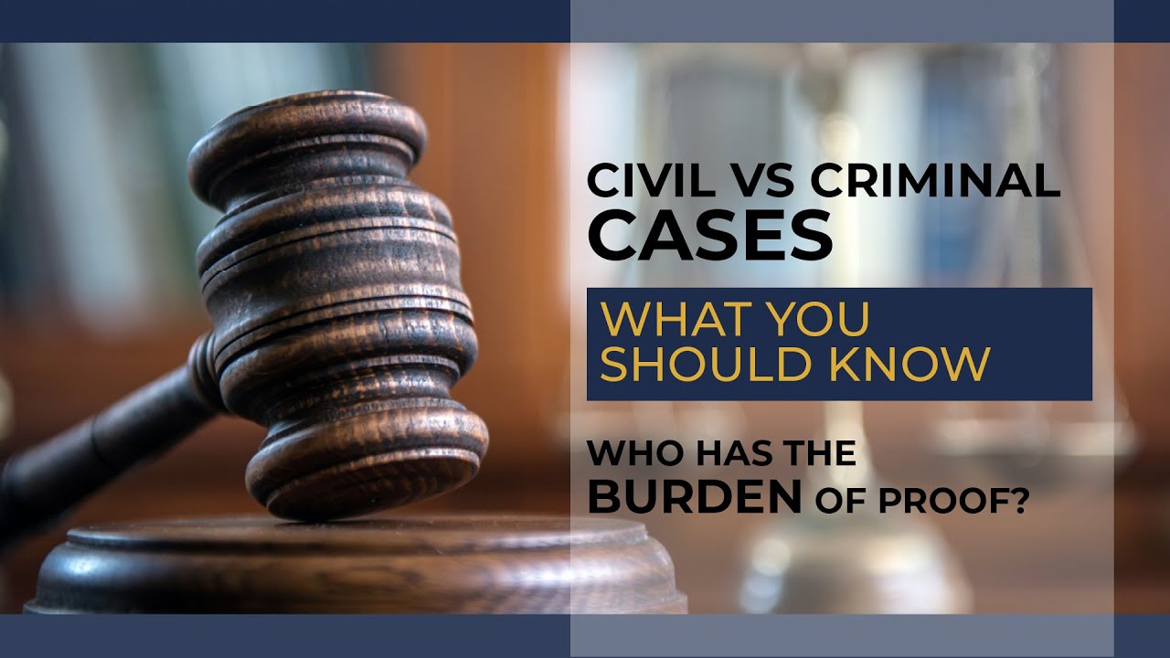 Guía de casos civiles vs. penales: el demandante, el demandado y la carga de la prueba
