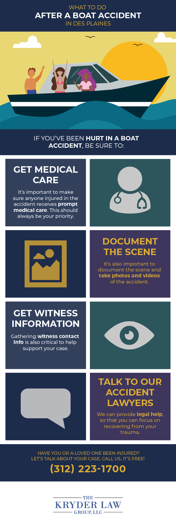 What to do after a Boat Accident in Des Plaines Infographic