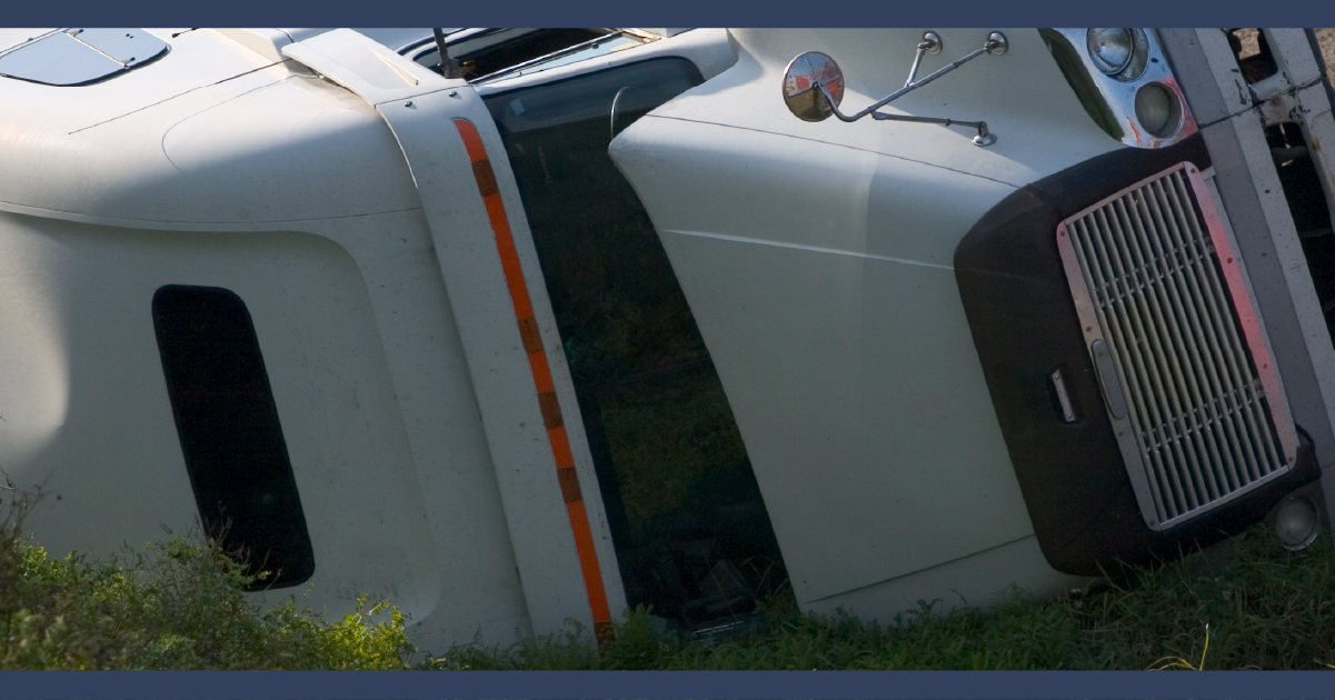 Jackknifed truck