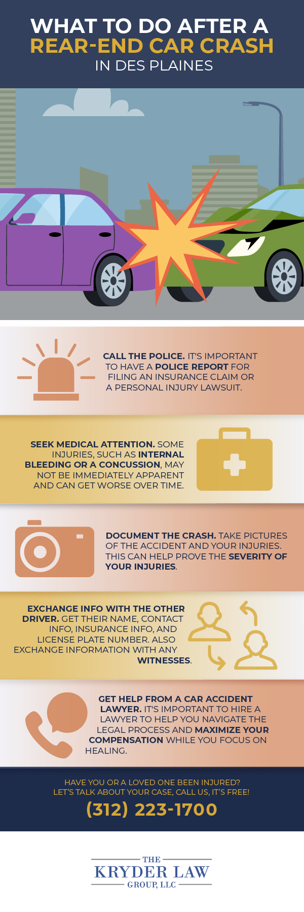 What to Do After a Rear-End Car Crash in Des Plaines