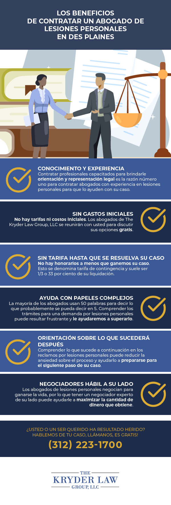 Los beneficios de contratar a un abogado de lesiones personales en Des Plaines