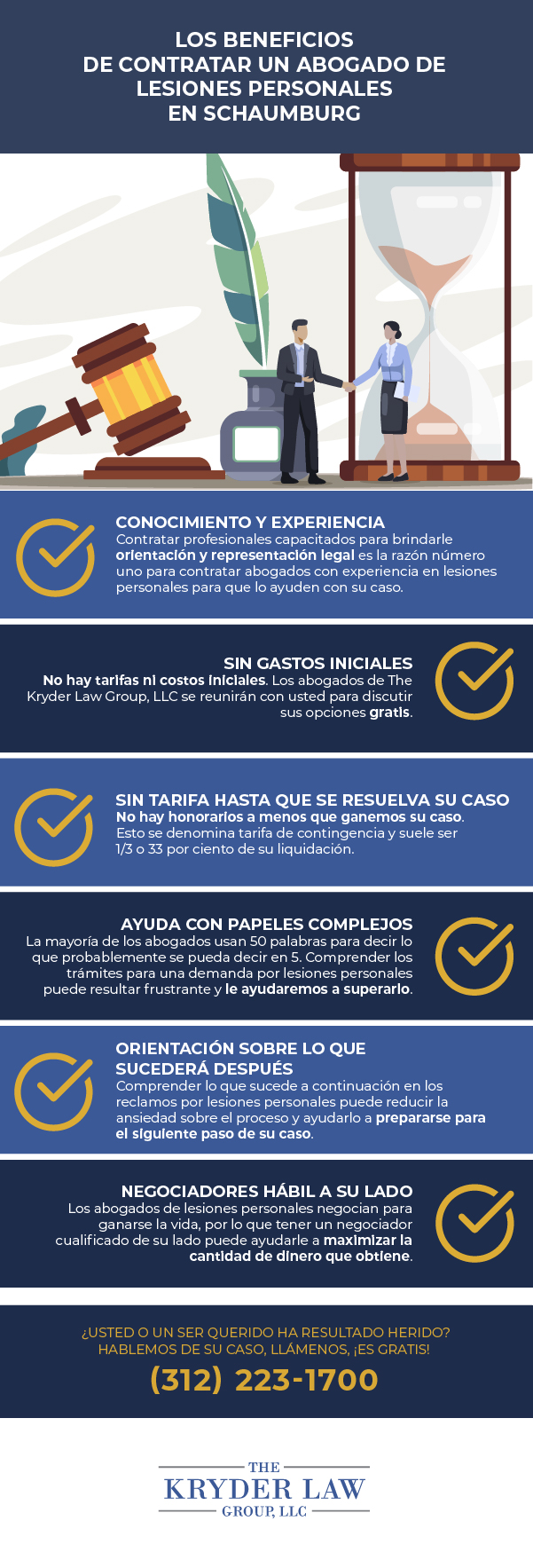 Los beneficios de contratar a un abogado de lesiones personales en Schaumburg