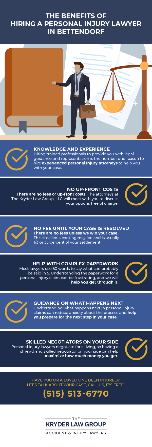 The Benefits of Hiring a Personal Injury Lawyer in Bettendorf Infographic