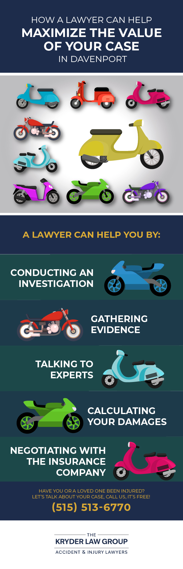 How a Motorcycle Wreck Lawyer Can Help Maximize the Value of Your Case in Davenport
