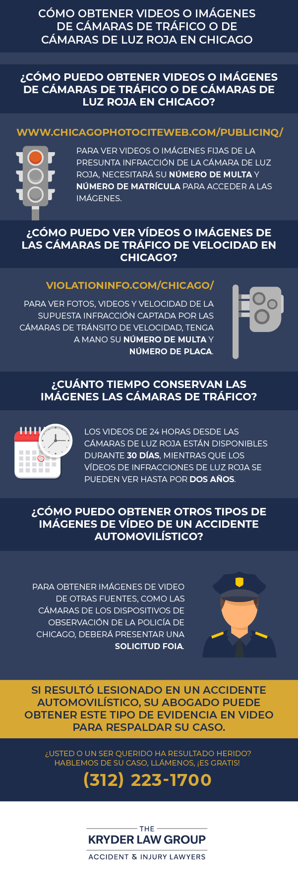 Cómo obtener vídeo de la cámara de tráfico o imágenes de cámaras de luz roja en Chicago