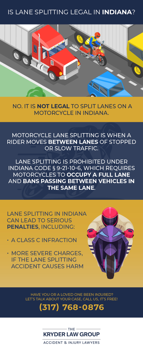 Is Lane Splitting Legal in Indiana?