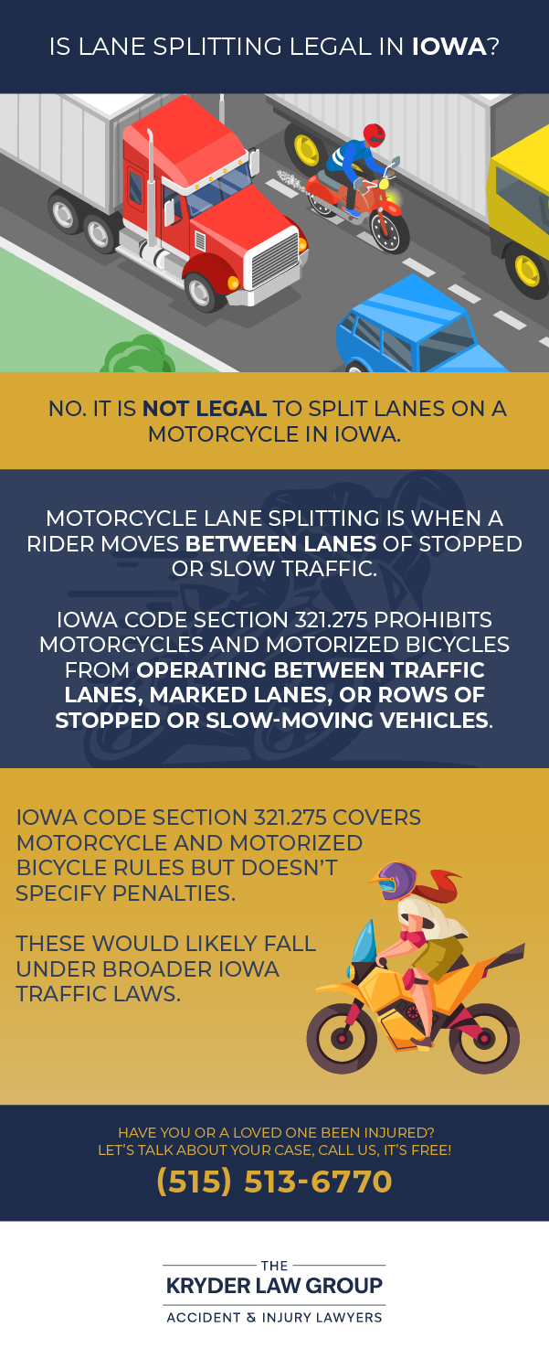 Is Lane Splitting Legal in Iowa?