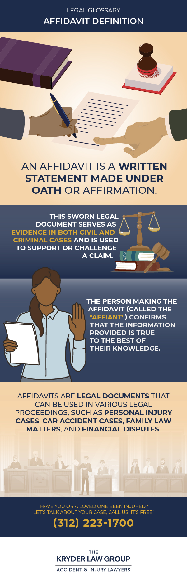 Glosario jurídico Definición de declaración jurada