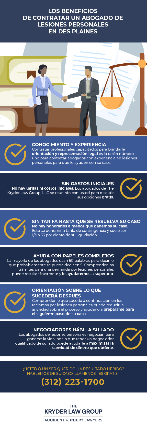 Los beneficios de contratar a un abogado de lesiones personales en Des Plaines