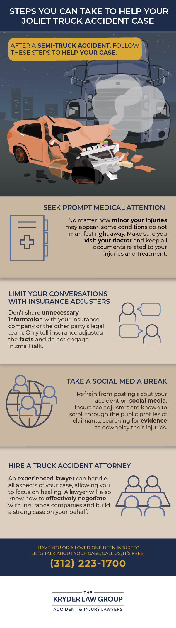 Steps You Can Take to Help Your Joliet Truck Accident Case