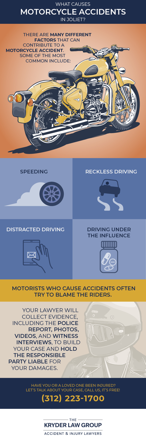 What Causes Motorcycle Accidents in Joliet?