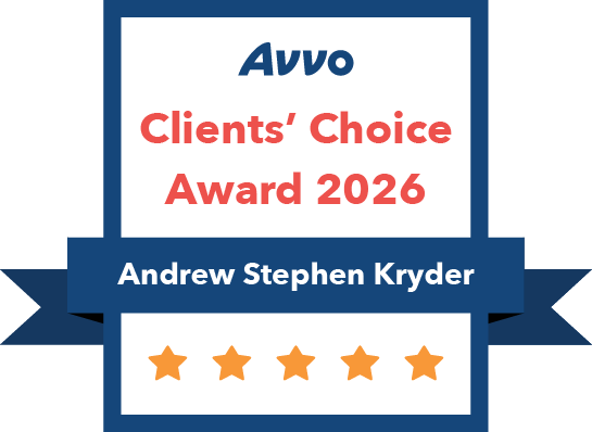 Avvo Clients' Choice Award 2026 - Andrew Stephen Kryder, 5 stars