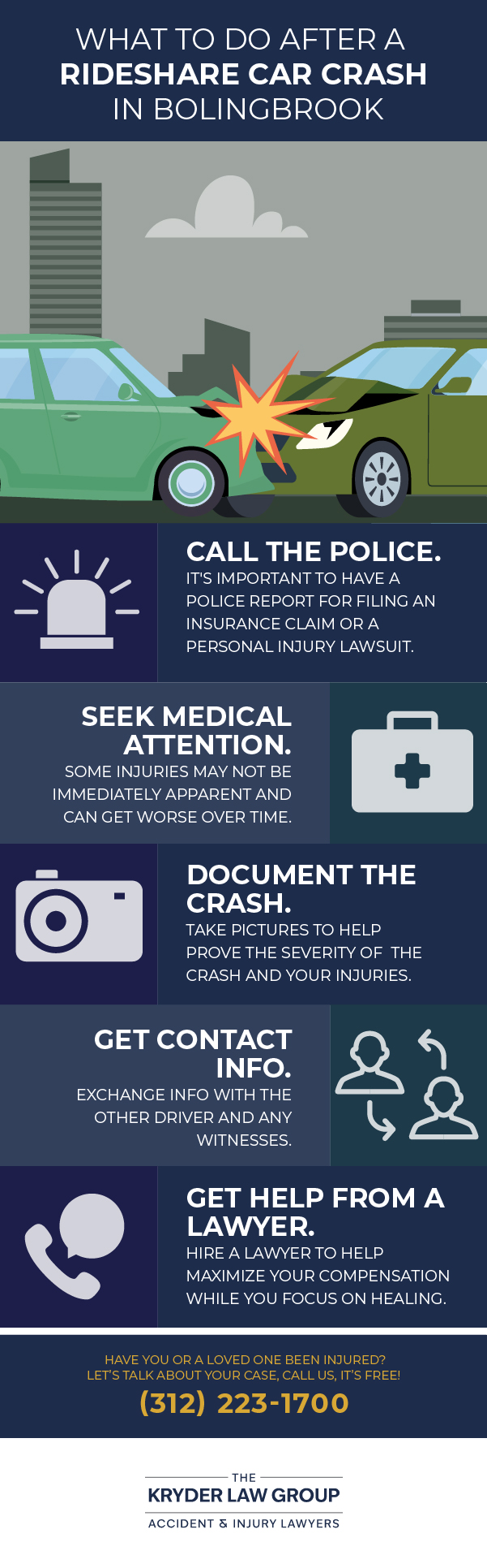 What to Do After a Rideshare Car Crash in Bolingbrook
