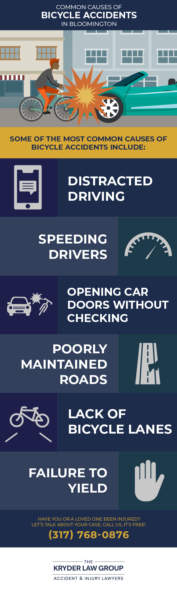 Common Causes of Bicycle Accidents in Bloomington