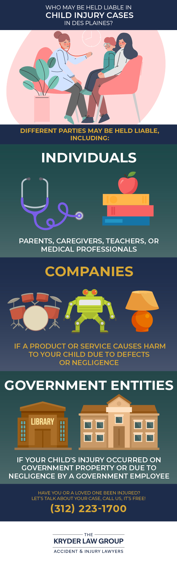 Who May Be Held Liable in Child Injury Cases in Des Plaines?